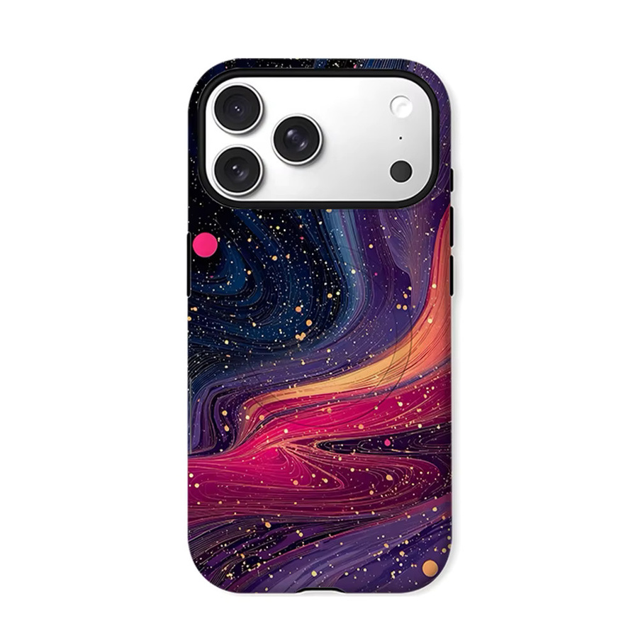 Kosmische Wirbel-Galaxie Handyhülle für Apple iPhone 17 16 15 14 13 12 Pro Max Plus, doppelschichtige Rückabdeckung, mehrfarbig - Bild 6