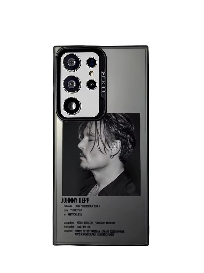 J-Johnny DeppS Silikon Handyhülle für Samsung Galaxy S25 Edge S24 S23 S22 S21 S20 Ultra in Silber - Bild 5