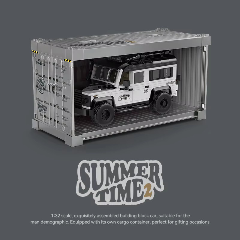 Wishiot MOC Camping Auto Modell Bausteine Set, 676 Teile Technisches STEM Spielzeug für Kinder und Erwachsene, Farbe: Weiß - Bild 2
