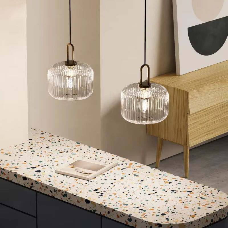 DARHYN Nordic LED Glas Anhängerleuchte in Transparent für Wohnzimmer und Schlafzimmer - Bild 2