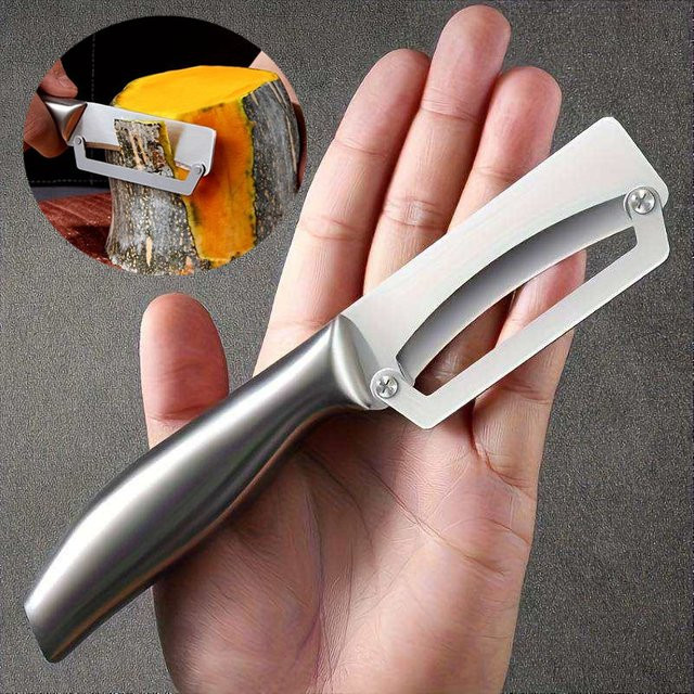 Kitchya Multipurpose Edelstahl Sparschäler in Silber für Kartoffeln, Melonen und Obst - Bild 1