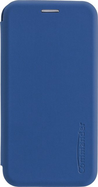 COMMANDER Book Case CURVE Schutzhülle für Motorola Moto E32s und G22 in Maritim Blue mit Soft-Touch-Oberfläche - Bild 1