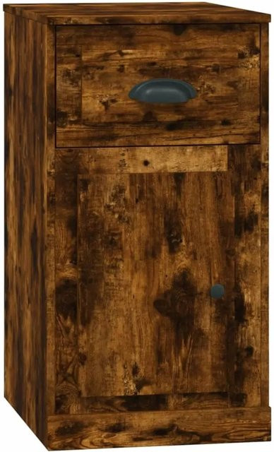 vidaXL Beistellschrank mit Schublade in Räuchereiche, B/T/H: 40 x 50 x 75 cm - Bild 1