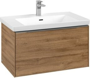 V&B Waschtischunterschrank Subway 3.0 in Alu glänzend, B/T/H: 77,2 x 42,9 x 47,8 cm - Bild 1