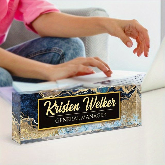 Individuelles Acryl-Schreibtisch-Namensschild von CIFBUY für deinen Arbeitsplatz - Bild 1