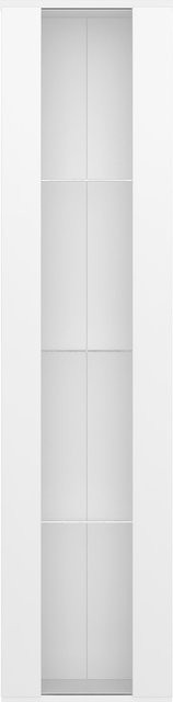 NK Space Moderne Vitrine in Weiß mit Glastüren und integrierter Beleuchtung, B/T/H: 40 x 29 x 170 cm - Bild 1