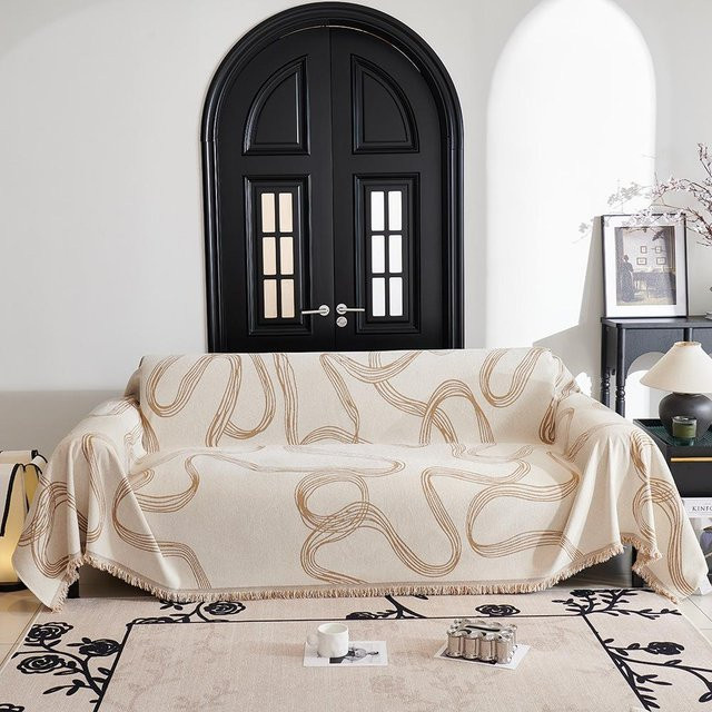 Line Sofatuch aus weichem Chenille-Polyester, moderner All-Inclusive-Bezug für dein Sofa, B/B: 180 x 130 cm - Bild 1