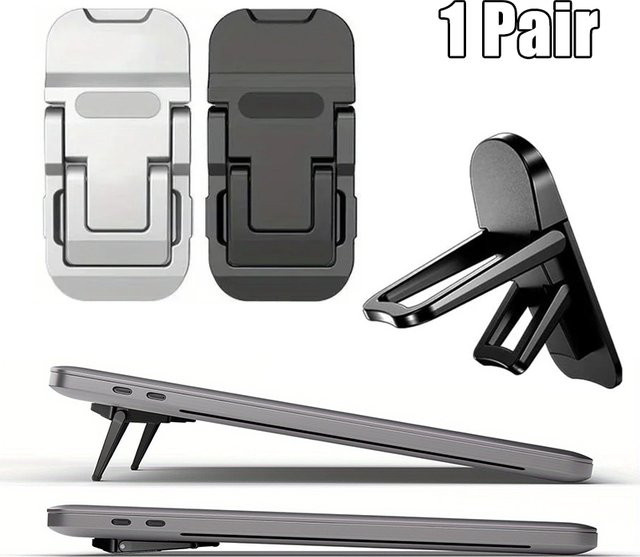 Faltbarer Laptop-Ständer in Silber, verstellbare Notebook-Kühlhalterung für MacBook Pro und Tablets - Bild 1