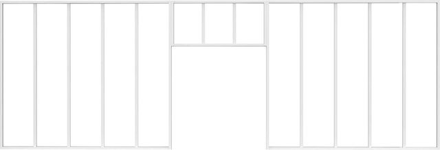 Vente-unique Glaswand Bayview Weiß aus Aluminium und Glas, B/T/H: 150 x 83 x 4,2 cm - Bild 1