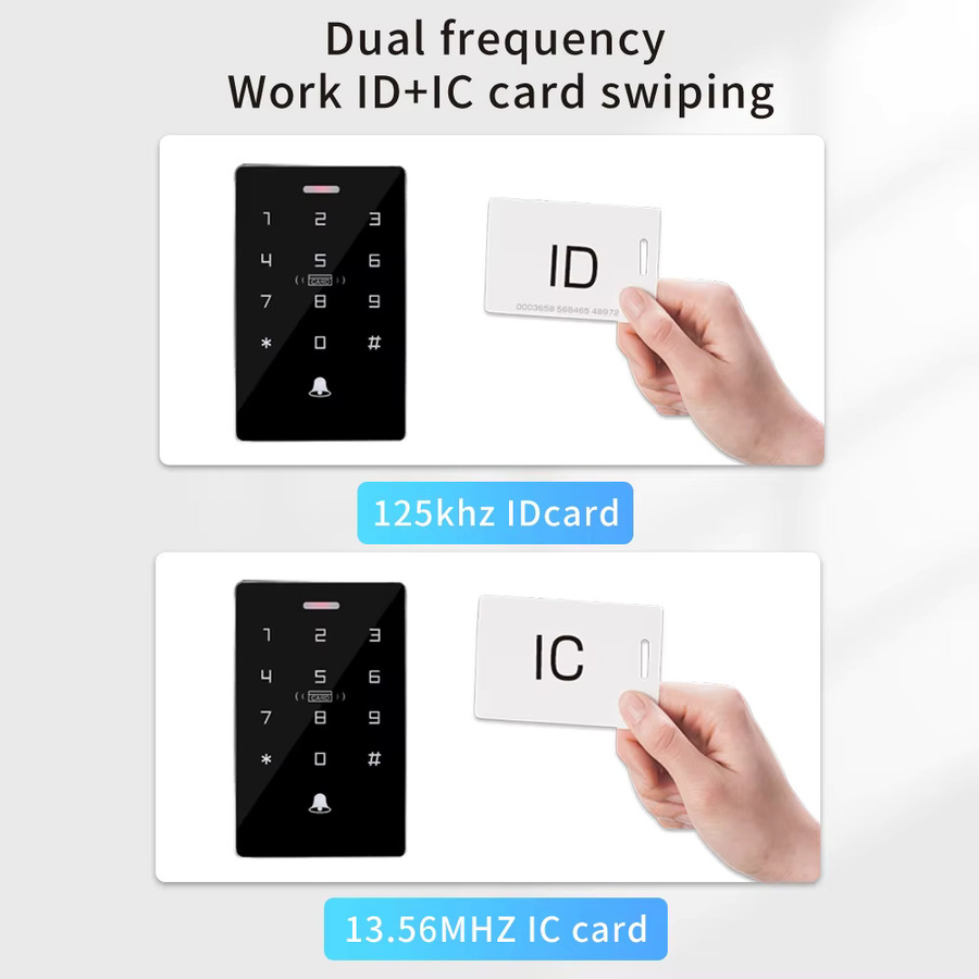 LUCKING DOOR Outdoor RFID Zugangskontrolle Tastatur IP67 wasserdicht in Schwarz (125kHz & 13,56 MHz) - Bild 5