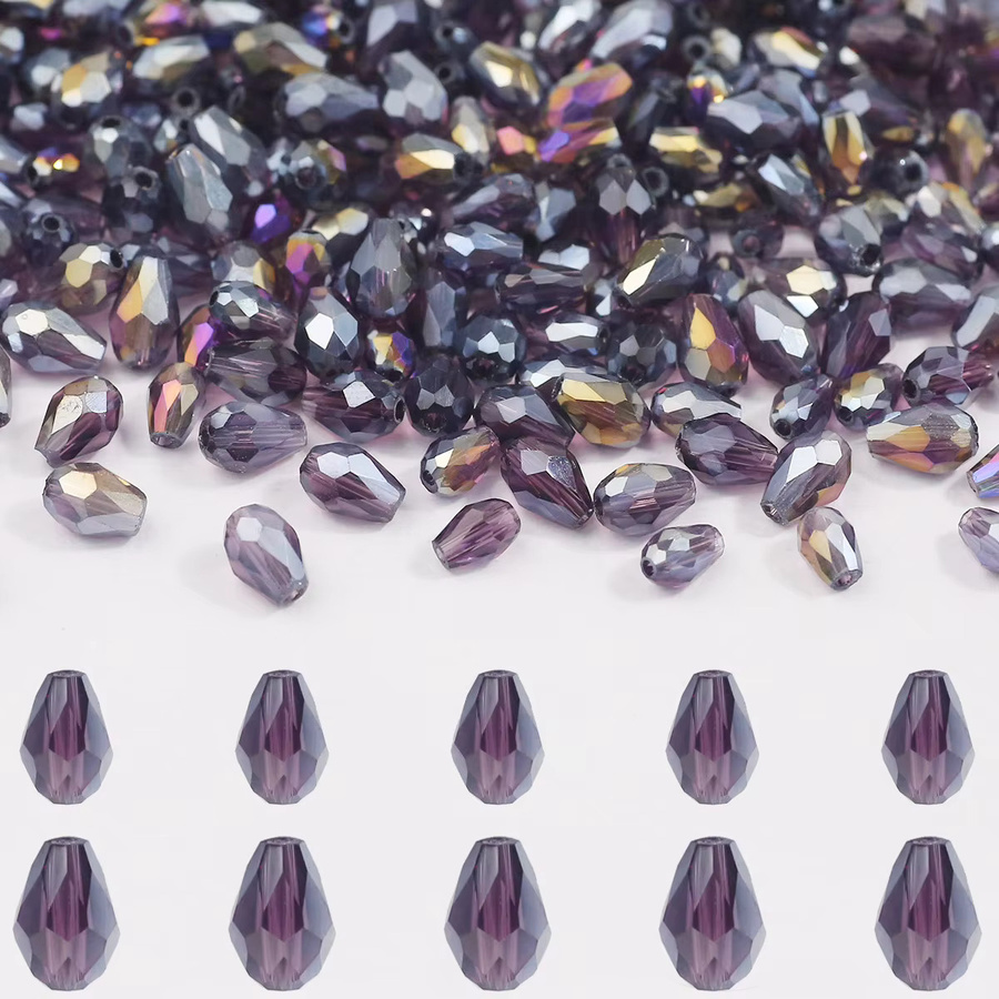 JHNBY Spacer Perlen, Violett, Österreichisches Kristallglas, 3x5/4x6mm - Bild 2