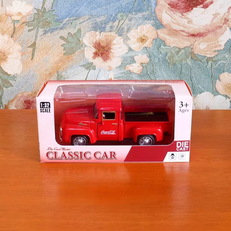 WELLY 1955 Chevrolet's Pickup Truck Transporter, Legierungsautomodell, 1:32, ab 3 Jahre - Bild 4