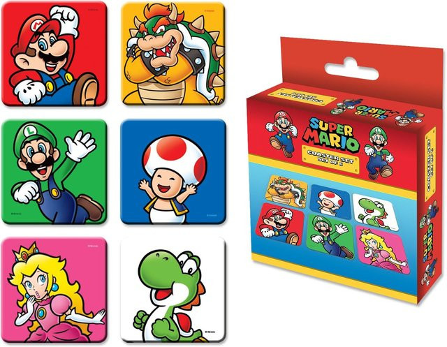 Super Mario Mario and Crew, 6er Untersetzer - Bild 1