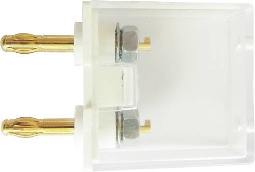 Schnepp G1 2AU Messadapter Lamellenstecker 4mm Buchse 4mm stapelbar Weiß und Transparent - Bild 1