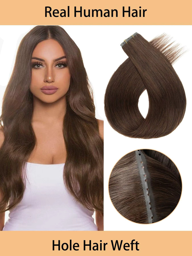 Boymia Butterfly Weft Haarteile, 16 Zoll, Remy Echthaar, 40g, Unisex - Bild 1