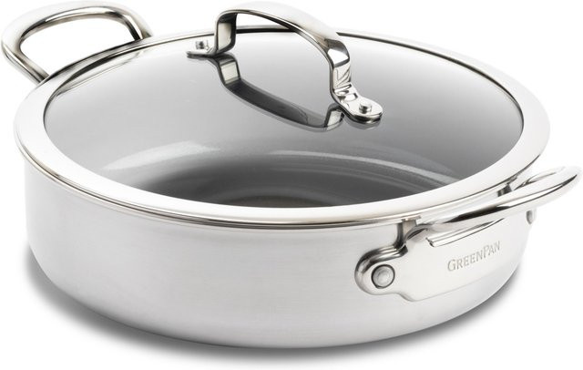 Green Pan Premiere Schmorpfanne aus Edelstahl, Silber, Durchmesser: 26 cm - Bild 1