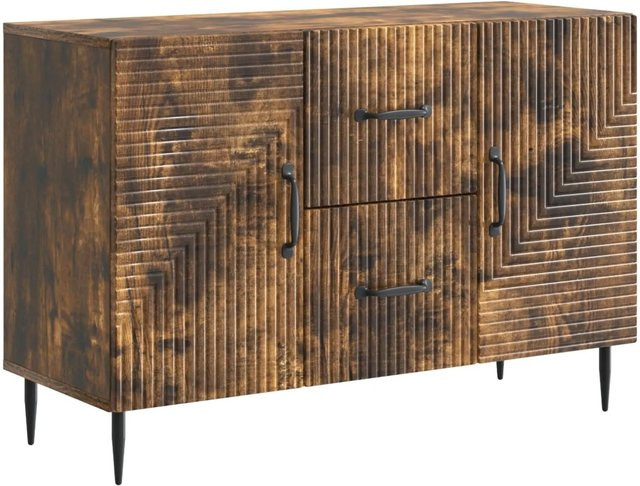 vidaXL Sideboard Geräucherte Eiche Modern B/T/H: 89 x 34,5 x 60 cm - Bild 1