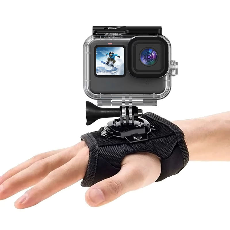HONGDAK 360 Grad Rotations Handschlaufe Halterung für GoPro Hero 12 11 10 9 8 7 6 5 SJCAM Insta360 X2 X3 DJI Osmo in Schwarz - Bild 7