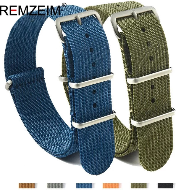 Uhrenarmband Nylon, Textil/NATO, Bunt, Unisex, 18mm 20mm 22mm - Bild 1