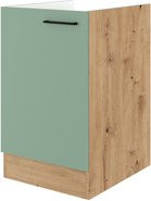 Flex-Well Küchenunterschrank Cara Spülenschrank Schilfgrün matt Artisan Eiche B/H/T: 50 x 82 x 60 cm - Bild 1