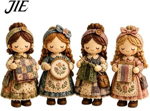 baiheheha Patchwork-Mädchen DIY-Set, 3D-Nähbastelset, Plüsch / Textil - Bild 1