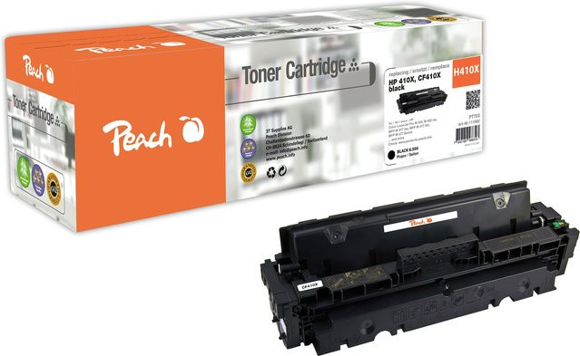 Peach HP 410 XBK Toner XL Schwarz (wiederaufbereitet) für HP Color LaserJet Pro MFP M 477 fdw und M 477 fnw, ersetzt CF410X - Bild 1