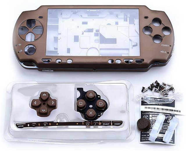 Sony DIY-Gehäuse-Kit für PSP 2000 mit Ersatzgehäuse, Tasten und Schrauben zur Reparatur - Bild 1