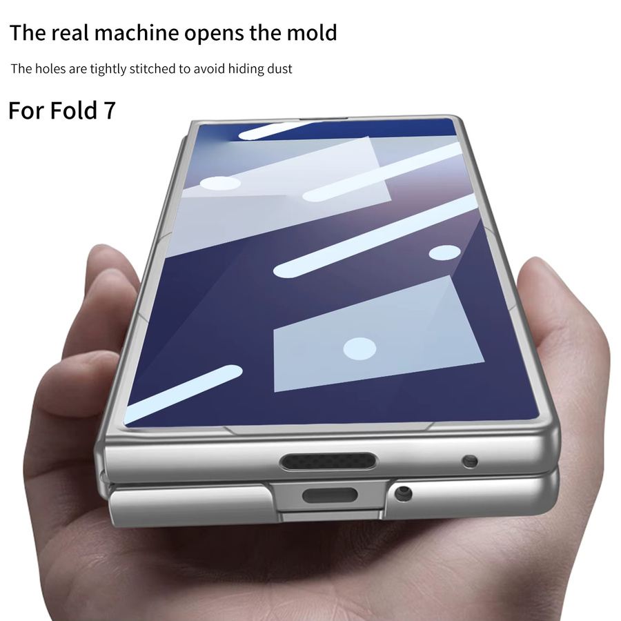 Stoßfeste Panzer-Schutzhülle für Samsung Galaxy Z Fold 7 mit Displayschutzfolie in Blau - Bild 3