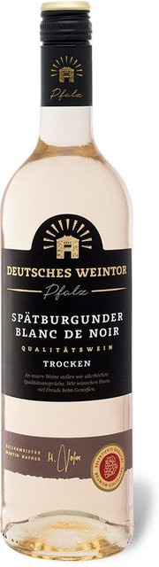 Deutsches Weintor Exclusiv Spätburgunder Blanc de Noir trocken Weißwein 2024 0,75 l - Bild 1
