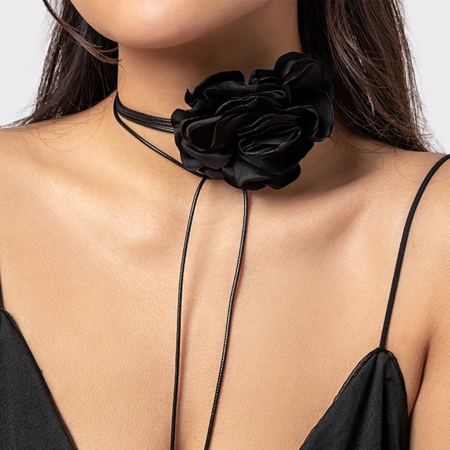 Ingemark Halskette, Rose Blume, Satin Oberfläche, Damen - Bild 1