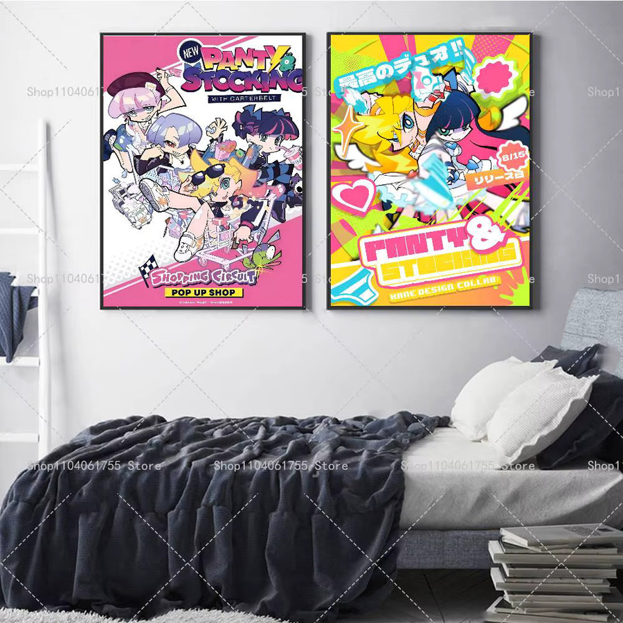 Selbstklebendes Anime Wandposter P-Panty And Stocking in Mehrfarbig - Bild 3