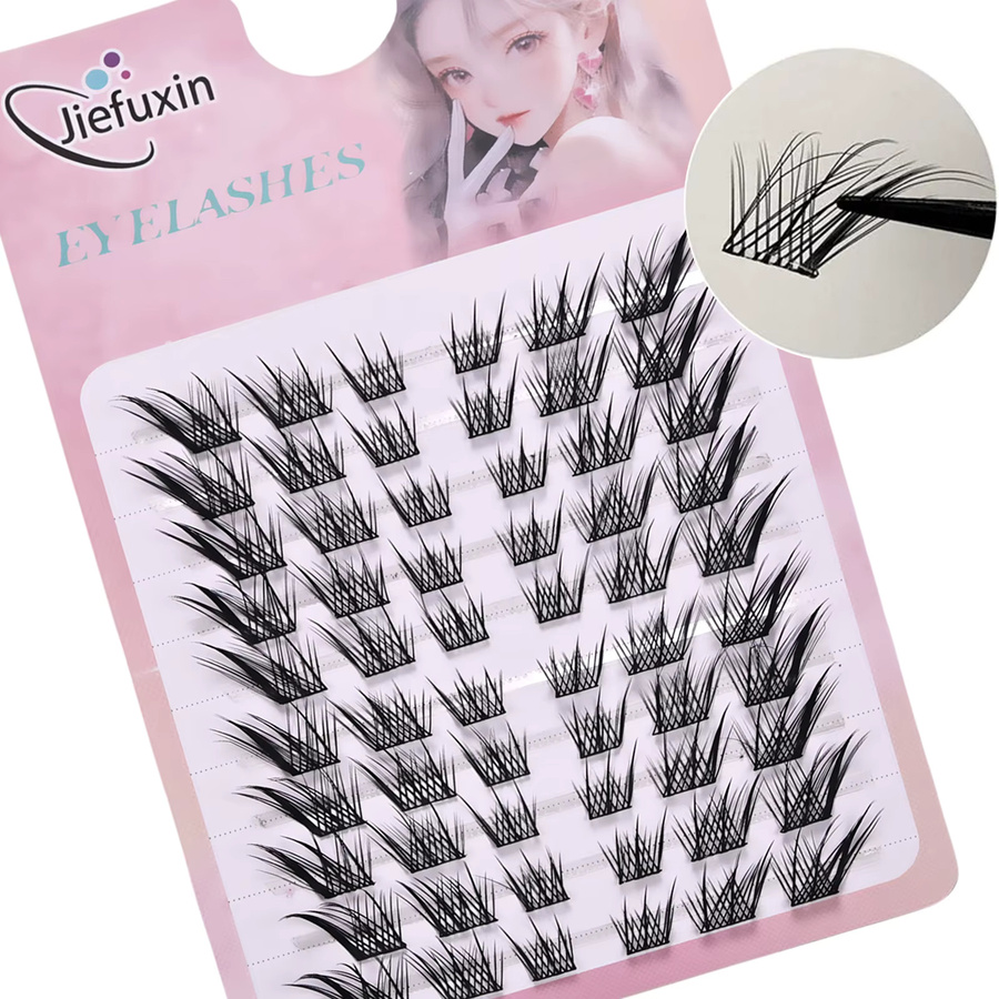 JIEFUXIN Künstliche Wimpern, Segmentierte Flügel-Wimpernverlängerung - Bild 2