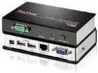 ATEN CE700A VGA und USB 2.0 Extender über RJ45 Netzwerkkabel in Schwarz mit bis zu 150m Reichweite - Bild 1