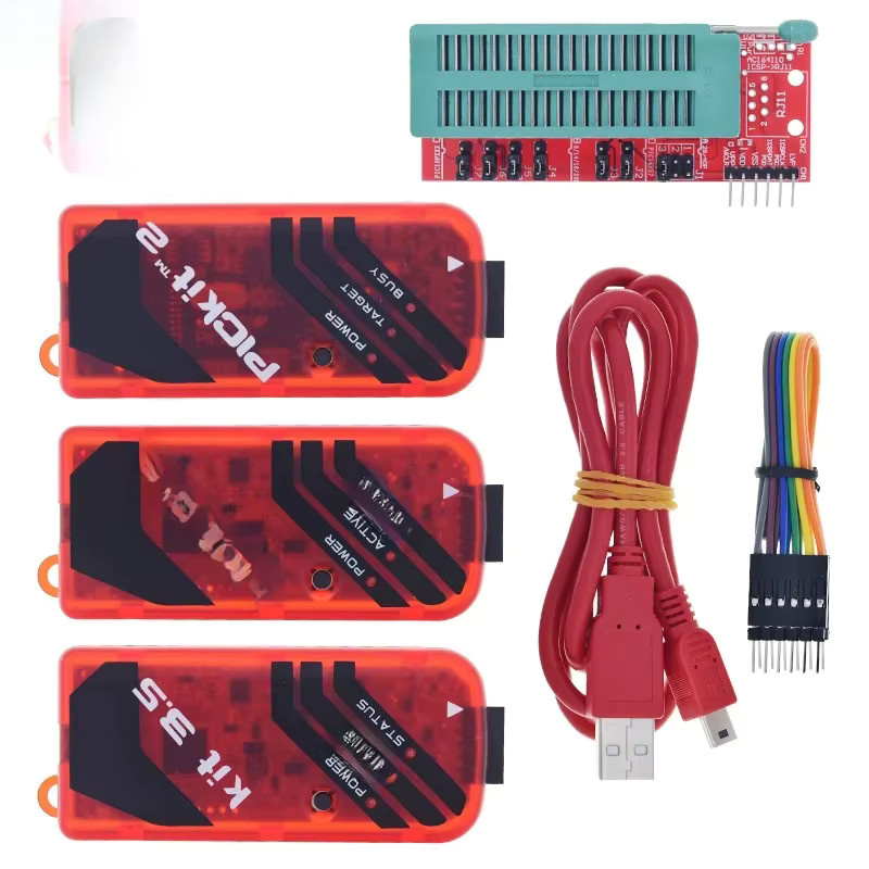 Universeller Programmieradapter-Sockel für PICKit2, PICKit3 und PICKit3.5 sowie PIC ICD2 in Rot - Bild 3