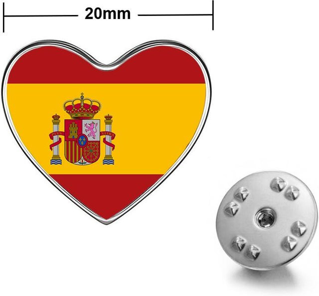 YULIN Brosche Herzförmig, Edelstahl, Silber, Unisex - Bild 1