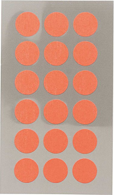 Rico Design Paper Poetry Office Sticker Punkte in Neonrot mit 15 mm Durchmesser, 4 Bogen - Bild 1