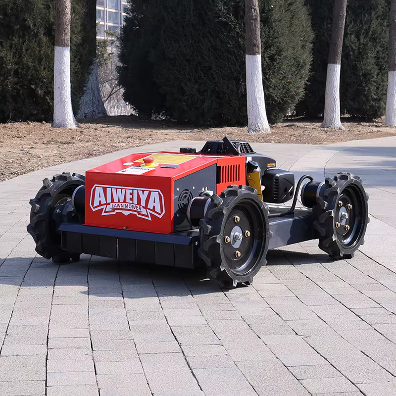 AIWEIYA Ferngesteuerter 4WD Roboter-Rasenmäher in Rot mit 500 mm Schnittbreite - Bild 3