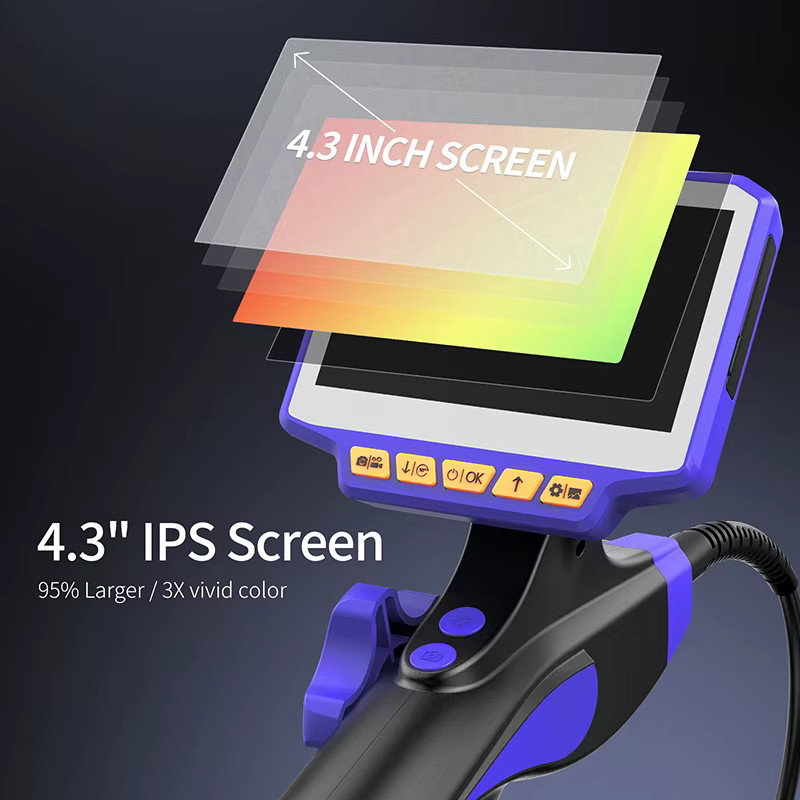 AOERWEI Industrielle Inspektionskamera mit 4,3 Zoll LCD-Monitor und 1080P Auflösung, 360 Grad drehendes Endoskop mit 6,2 mm Durchmesser für Wand- und Motoruntersuchungen - Bild 4