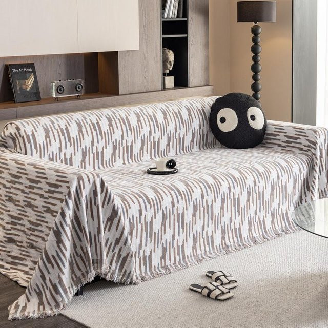 Rutschfeste Sofadecke aus Chenille von Super Six für alle Jahreszeiten, B/B: 180 x 130 cm - Bild 1
