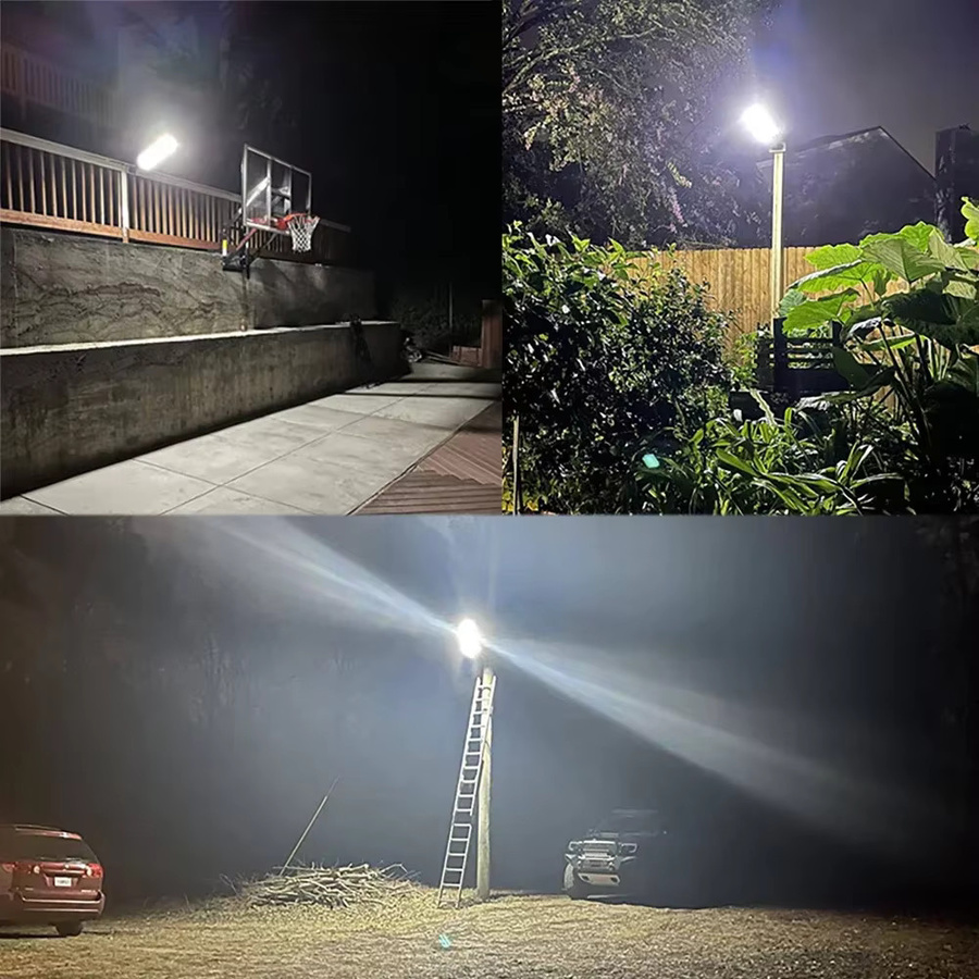 ESMARTER Solar-Straßenlaterne mit Bewegungsmelder und 3 Modi, wasserdichte Solarlampe für Garten und Außenbereich, Weiß - Bild 3
