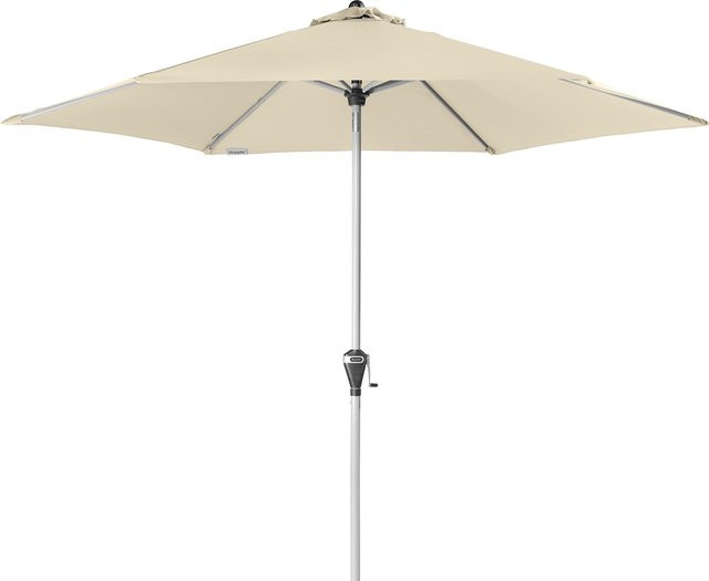 Doppler Sonnenschirm Active Auto Tilt 280 Kurbelschirm in Beige mit silbernem Gestell, Durchmesser: 280 cm - Bild 1