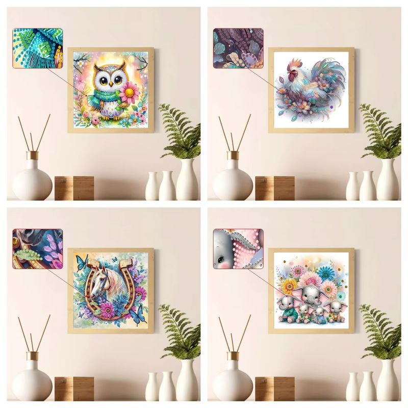 5D DIY Cartoon-Tier Diamantgemälde als Kristallleinwand in Mehrfarbig für Anfänger - Bild 2