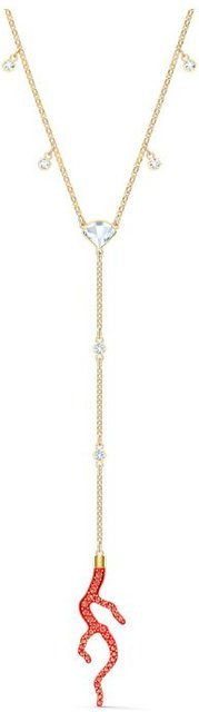 Swarovski Halskette, vergoldet, Rot, Damen - Bild 1