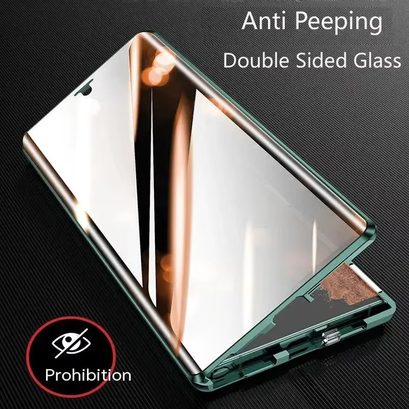 Anti-Spionage Handyhülle mit Metall-Schnappverschluss für Honor Magic 7 8 Pro 4 Lite 5 7 Green mit 360-Grad-Privatsphärenschutz und Magnetverschluss - Bild 2