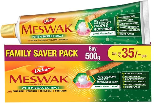 Dabur Meswak Zahnpasta, 500g, fluoridfrei - Bild 1