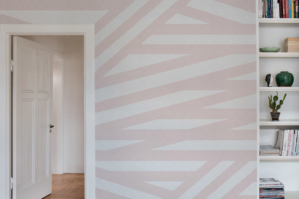 Rebel Walls Mural Sailors Sea in Pink – Abstraktes maritimes Fototapete aus Vlies - Bild 1