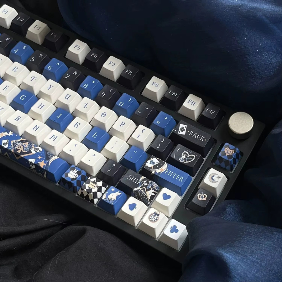 Chreey Retro Alice PBT Tastenkappen Set mit 138 Tasten für MX mechanische Tastaturen, Multicolour - Bild 2