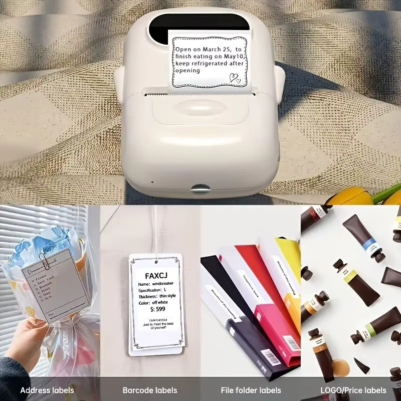 Marklife P50 Tragbarer Thermo Etikettendrucker für selbstklebende Aufkleber ohne Tinte - Bild 2