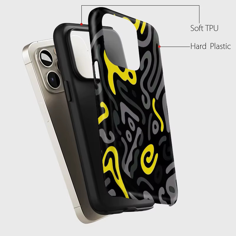 Magnetische Handyhülle mit abstraktem Graffiti-Muster für Xiaomi 13T Pro, 17, 15, 13, 14 Pro Ultra, 2-in-1 Schutzhülle mit Stoßfänger-Funktion, Multicolor - Bild 5