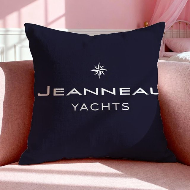 J-Jeanneau Kissenbezug aus Leinen in Blau, B/B: 50 x 50 cm - Bild 1